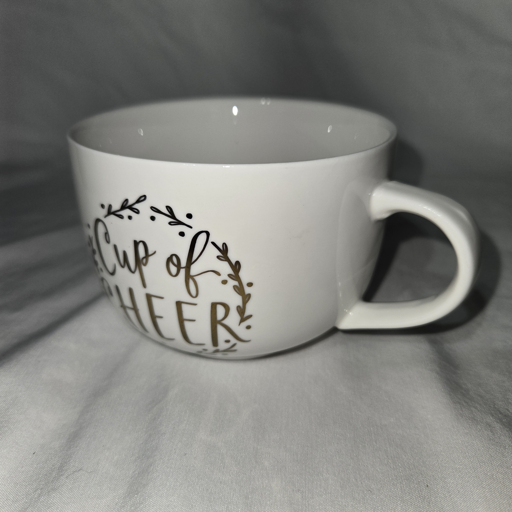 Natural Life White and Gold Cup of Cheer Mug - Picture 3 of 7